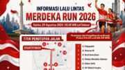 Perubahan Lalu Lintas Selama Merdeka Run 2026