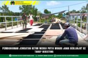 Pembangunan Jembatan Beton Merah Putih Muara Jawa Berlanjut ke Tahap Bekisting