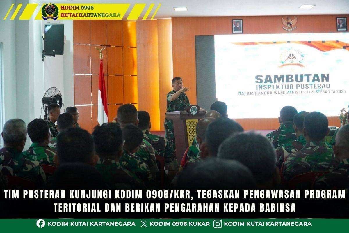 Tim Pusterad Kunjungi Kodim 0906/Kkr, Tegaskan Pengawasan Program Teritorial Dan Berikan Pengarahan Kepada Babinsa Tim Pusterad Kunjungi Kodim 0906/Kkr, Tegaskan Pengawasan Program Teritorial Dan Berikan Pengarahan Kepada Babinsa