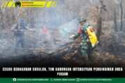 Cegah Kebakaran Susulan, Tim Gabungan Intensifkan Pendinginan Area Padam
