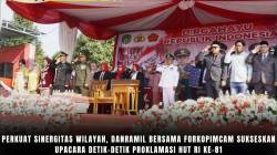Perkuat Sinergitas Wilayah, Danramil Bersama Forkopimcam Sukseskan Upacara Detik-Detik Proklamasi HUT RI Ke-81