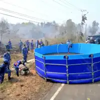 Lanud Sjamsudin Noor Kerahkan Tangki Portable dan Gambut Injection di Kawasan Ring I Bandara Sjamsudin Noor Atasi Titik Api Karhutla
