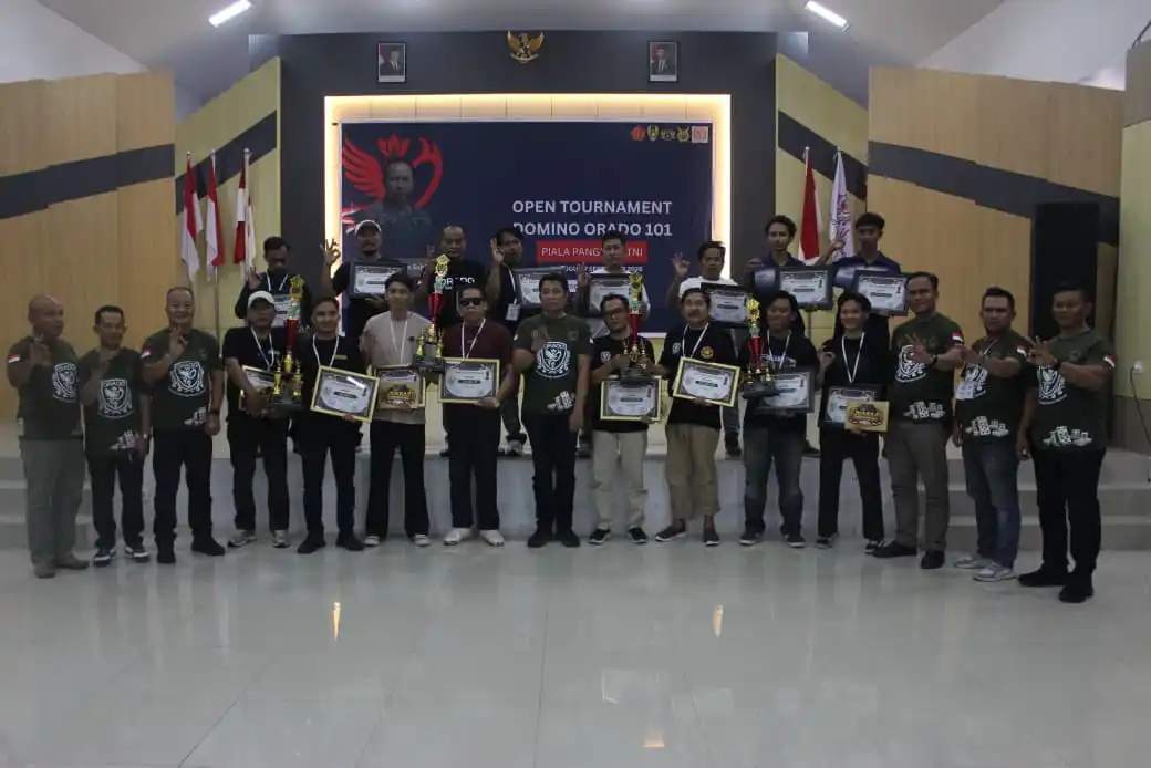 Open Turnamen Domino ORADO Piala Panglima TNI Digelar di Makodim 0901/Samarinda