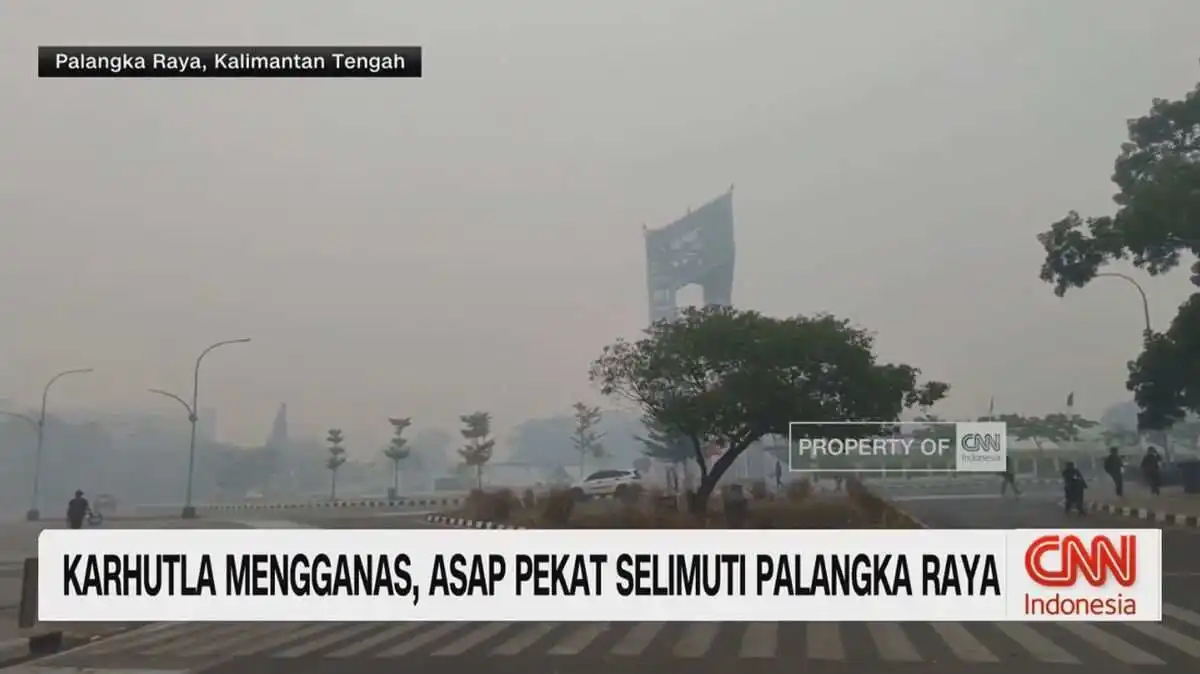 Asap Pekat Menghampiri Palangka Raya Akibat Karhutla
