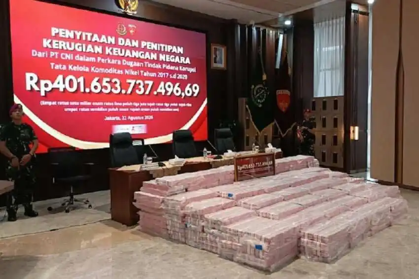 Penyitaan Uang Rp401 Miliar Dalam Kasus Korupsi Nikel