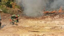 Upaya Babinsa Babulu Padamkan Karhutla di Samarinda