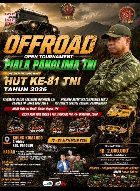 Indonesia Menyambut Offroad Open Tournament Piala Panglima TNI