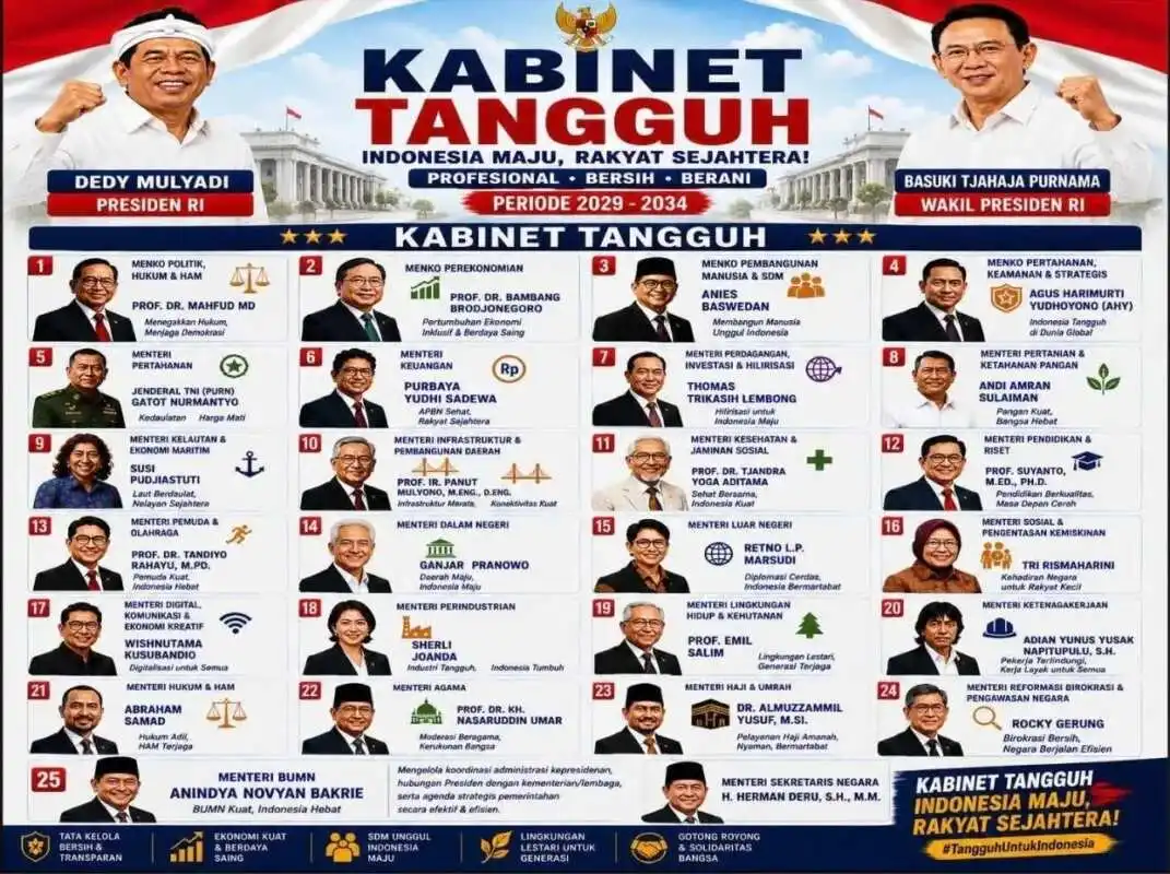 Analisis Kritik terhadap Kabinet Merah Putih melalui Poster ‘Kabinet Tangguh’