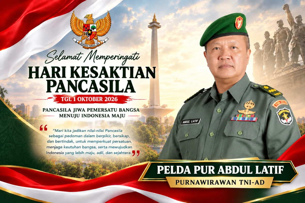 Momentum Hari Kesaktian Pancasila, Pelda Pur Abdul Latif Ajak Amalkan Nilai Pancasila