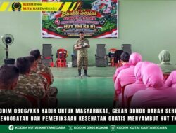 Kodim 0906/Kkr Hadir Untuk Masyarakat, Gelar Donor Darah Serta Pengobatan Dan Pemeriksaan Kesehatan Gratis Menyambut HUT TNI