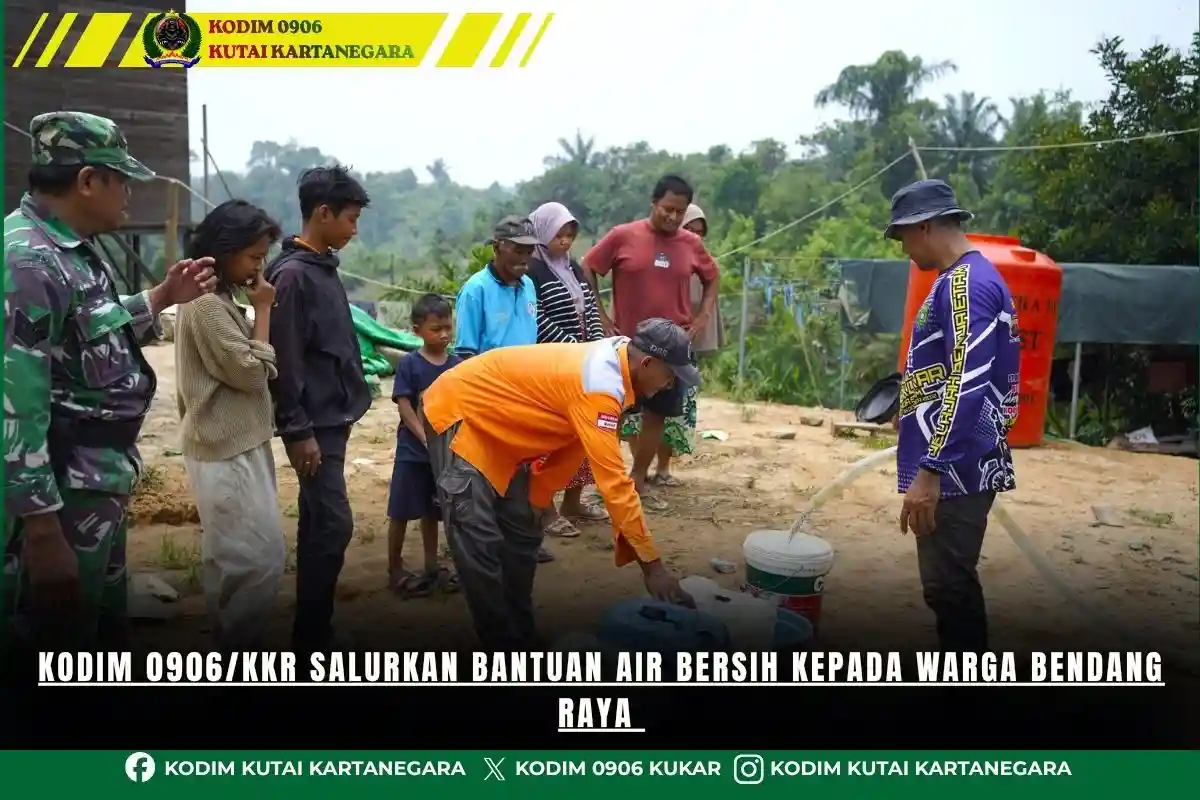 Kodim 0906/Kkr Salurkan Bantuan Air Bersih kepada Warga Bendang Raya Kodim 0906/Kkr Salurkan Bantuan Air Bersih kepada Warga Bendang Raya
