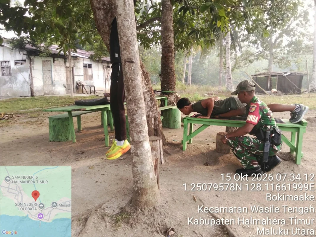 Babinsa Kodim 1505/Tidore Berikan Pembinaan kepada Generasi Muda yang Bercita-cita Menjadi Prajurit TNI