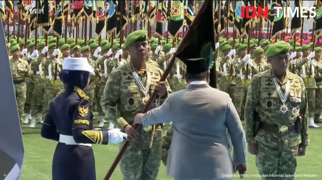 Enam Komando Militer Baru Diresmikan Prabowo pada HUT ke-81 TNI