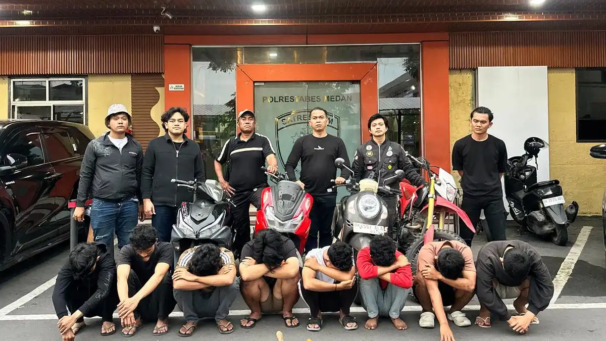 Delapan Anggota Salvador 424 Ditangkap Setelah Bentrokan Empat Geng Motor di Medan