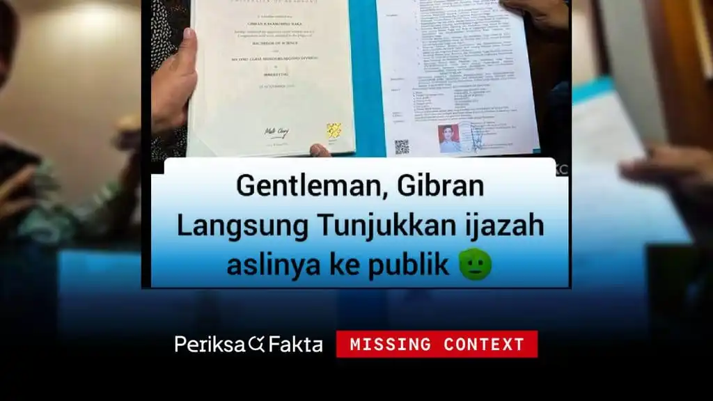 Klarifikasi MDIS tersebut dikeluarkan di tengah gugatan ijazah Gibran yang masih berlangsung hingga kini