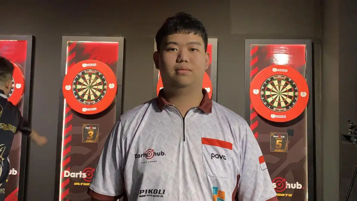Pertandingan tersebut berlangsung di Darts Hub Ultimate, Lotte Mart Kelapa Gading, Jakarta Utara