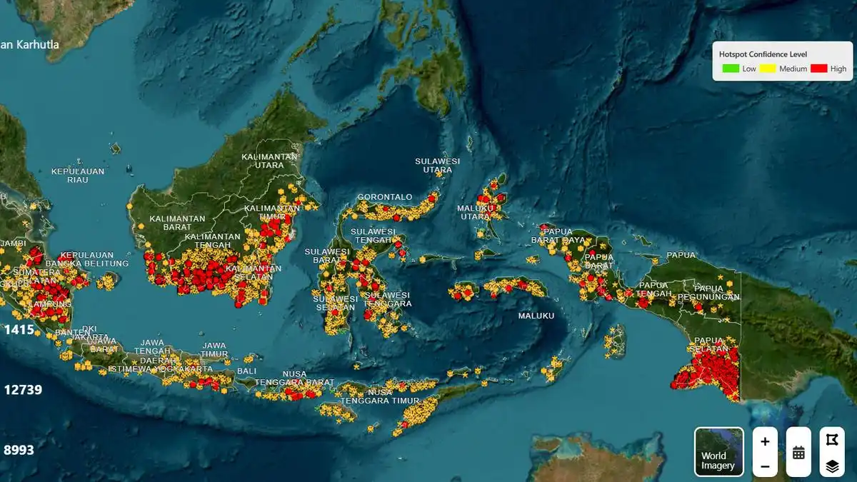 Ancaman Karhutla Meluas, Ribuan Titik Panas Terdeteksi di Berbagai Wilayah Indonesia