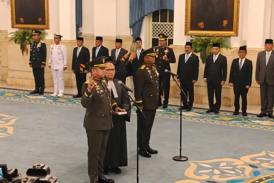 Prabowo Lantik Maruli sebagai Wakil Panglima TNI dan Tandyo sebagai KSAD