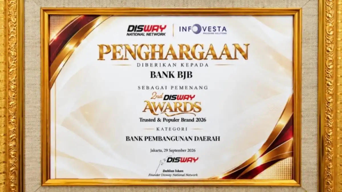 Bank BJB Raih Pengakuan dalam Disway Awards 2026